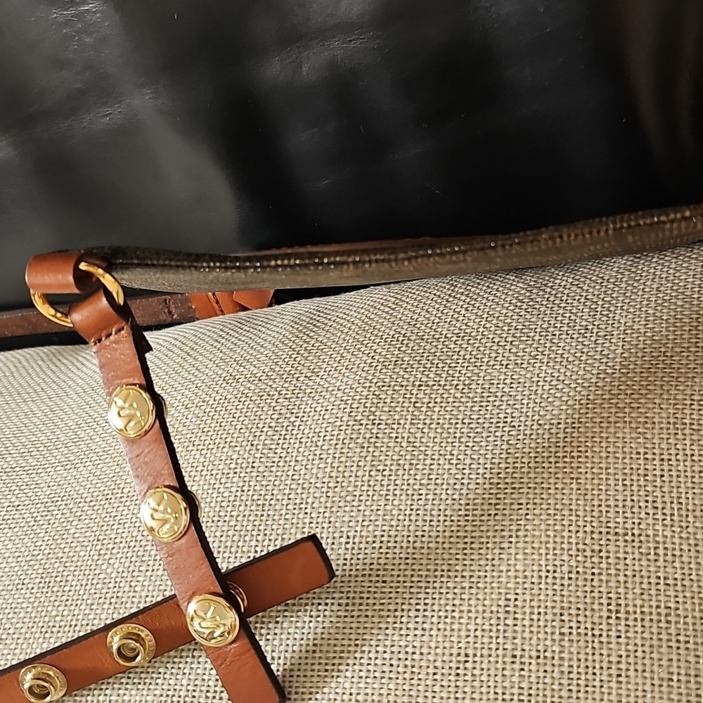 Michael Kors Logo Applique Belt Bag Brown Monogram Waist Pouch Sz Small EUC - Picture 11 of 13